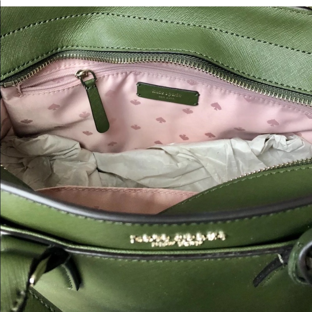 Kate spade Cameron woven sapling green satchel - Picture 5 of 8